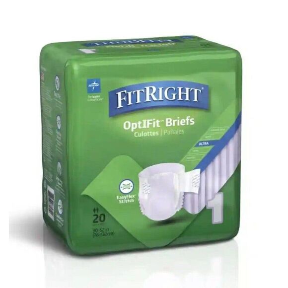 FitRight OptiFit Ultra Incontinence Briefs Ultra 20 - Picture 1 of 1